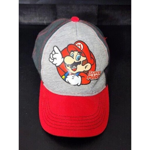 Nintendo Other - Nintendo Super Mario Bros Hat Youth Boys Baseball Cap Hat Adjustable Snapback